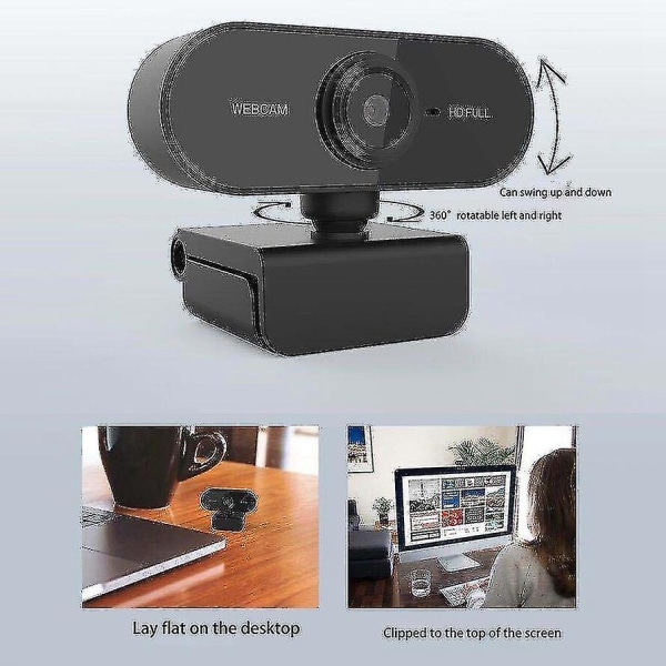 1080p Webcam Med Mikrofon Cmos Usb Drive Gratis Autofokus Full Hd