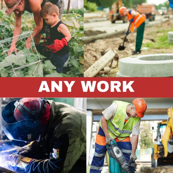 Arbeidshansker for menn - Heavy Duty vernehansker for arbeids- og bygghansker - Ideell for byggehagearbeid og byggearbeid