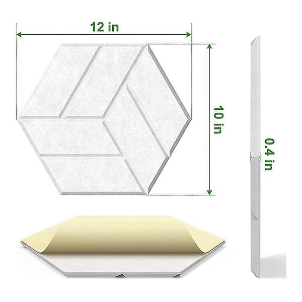 Selvklæbende akustiske paneler, hexagon lydisoleringsskum paneler C