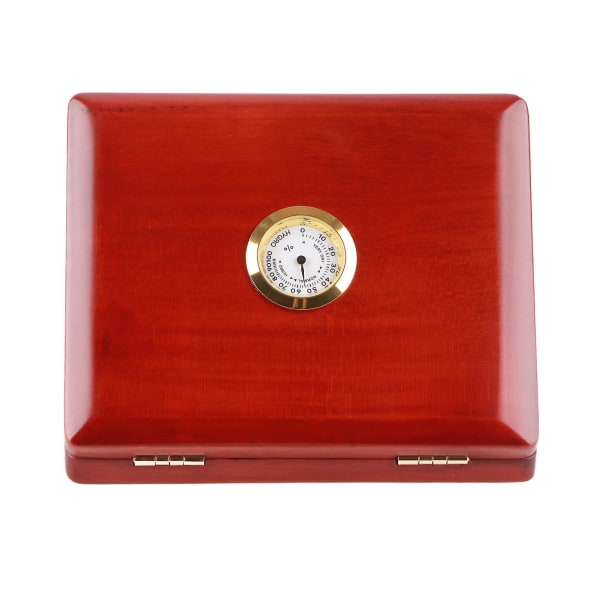Saxofon Klarinett Reed Case Massivt Trä 5reeds Hållande Förvaringslåda Med Hygrometer