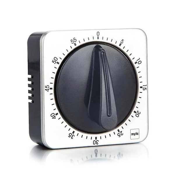 Kök Nedräkningstimer Magnetisk 60 Minuters Uppdragbar Mekanisk Timer Rostfritt Stål För Hembakning Matlagning Ugn