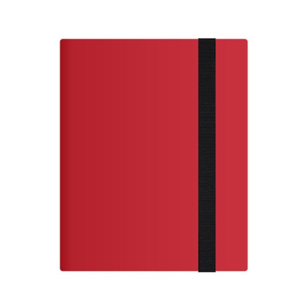 Bestsalecard lagringsbokkortalbummappe, 9 spor, 360 sidelastende lommemappe Red Nine squares