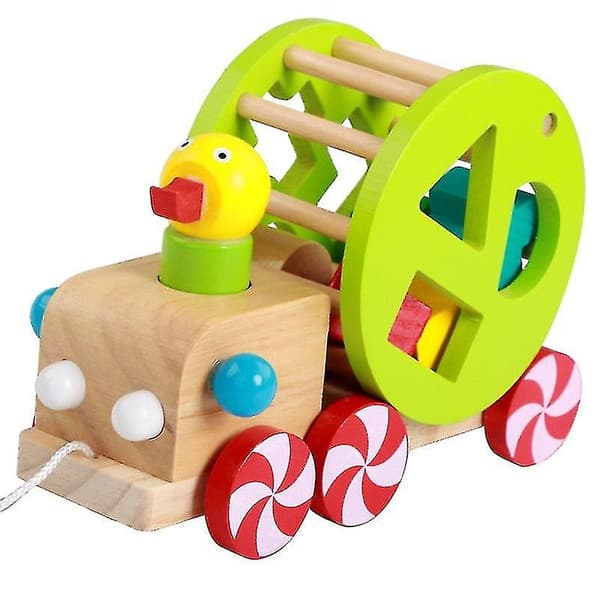 Ælling i træ, vogn pædagogisk træk legetøj til baby