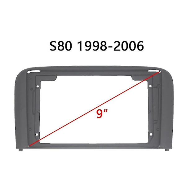 2din bilradio fascia til S80 1998-2006 Dvd rammeplade adapter montering instrumentbræt inat B