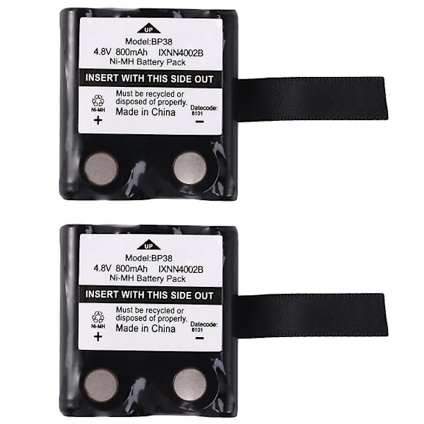 2X Ixnn4002b 800Mah Ni-Mh Batteri Til Motorola Tlkr T80 T80ex Xtr446 Xtb446 Xt180 Xtk446 Tlkr T61 T81 T5 T6 T7 T8 Radio