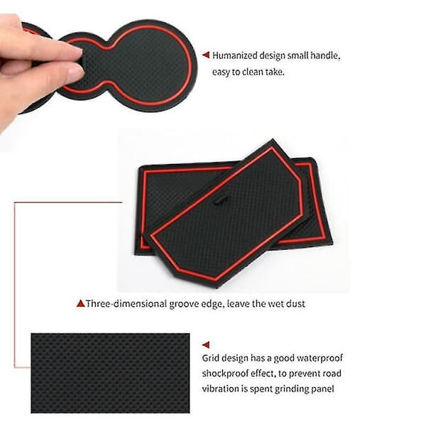 Car Gate Slot Mat For Range Rover Evoque 2012 - 2018 Cup Hol