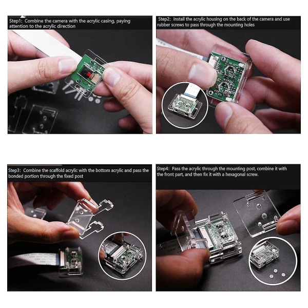 5mp kameramodul webkamera video 1080p+transparent holder for Raspberry Pi 4/3b +/ 3b/2b/null