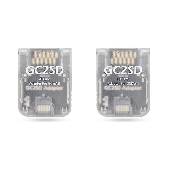 2pcs Gc2sd -sd Card Gc2sd To Sd Card Adapter For Consoles Sd2sp2, Translucent