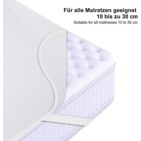 Madrasbeskytter 200x200 Cm Molton 100% Bomuld. Åndbar. Behagelig
