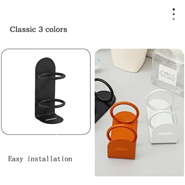 Sähköhammasharjan pidike, seinälle kiinnitettävä hammasharjan pidike, ympäristöystävällinen ja kestävä Orange [2 packs]