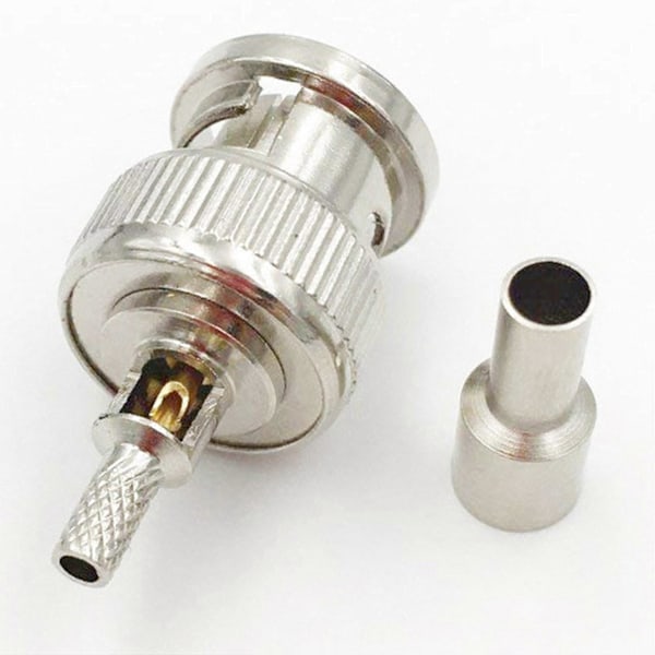 10 st BNC Hane Kontakt Fönster Rak Krymp för RG174 RG316 RG179 Kabel ADAPTER 50 Ohm