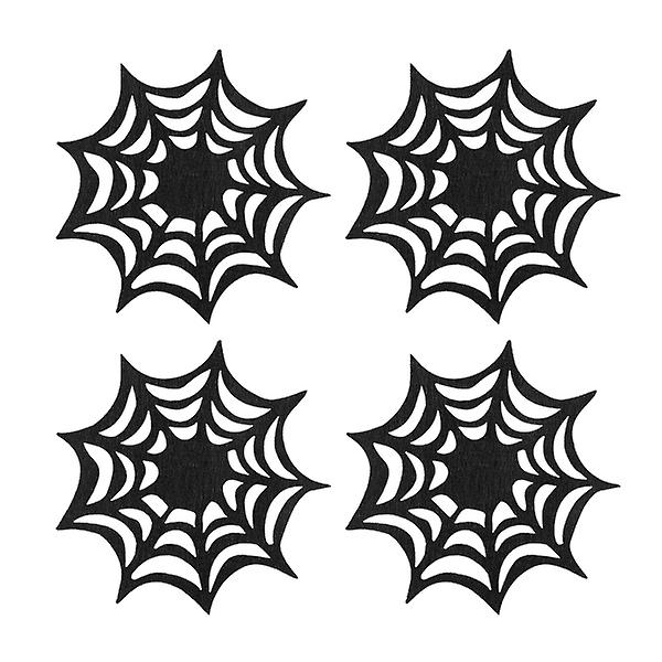 Middagsbordsdekor Underlägg för drycker Halloween Spider Web Bordstabletter Halloween Dekorationer Dekor