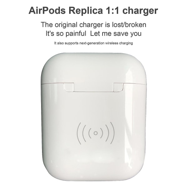 Trådløs ladeveske som er kompatibel med Apple Airpods, Airpods-lader, ingen  Aipods 0209 | Fyndiq