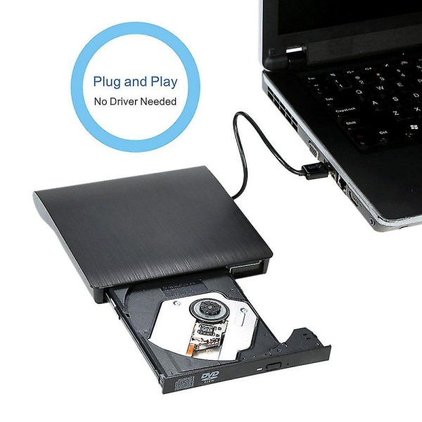 Extern USB 3.0 Slim Dvd Rw Cd Writer Drive Reader Burner Player för bärbar dator