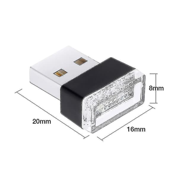 Usb Led Bil Interiør Atmosfærelys, 7stk Plug-in 5v Universal Mini Led Usb Lys For Bil Interiør Bagasjerom