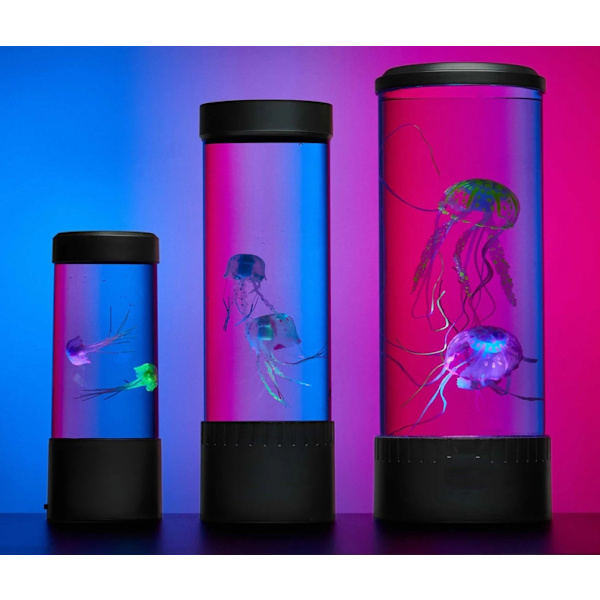 Led Jellyfish Lava Lampe Multicolor, Natlampe USB large