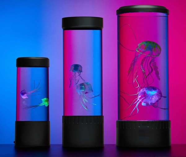 Led Jellyfish Lava Lampe Multicolor, Nattlys USB small