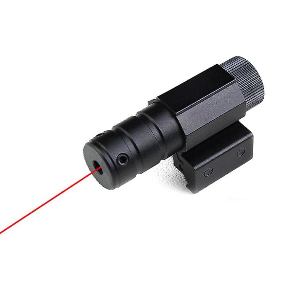 Mini infrarød lasersikte opp, ned, venstre og høyre justerbar laser lommelykt høy transmisjonslinse lærerpenn instrument (rødt lys + 11 og 20 mm klips)