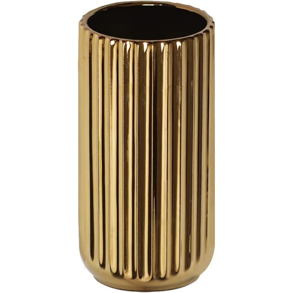 18 cm guld keramisk dekorativ vase til hjem, fest, bryllup C