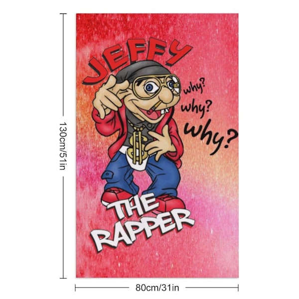 g1081Puppet Jeffy SML Strandhåndklæde Mikrofiber Blødt Absorberende Hurtigtørrende Badehåndklæder wrzd1081