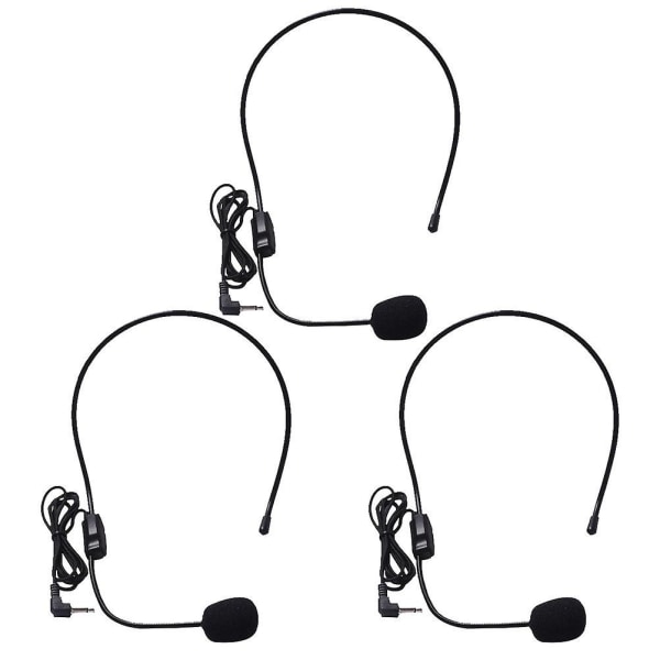 3 Stk Wire Hovedtelefoner Letvægts Headset Mikrofon Øre Hoo