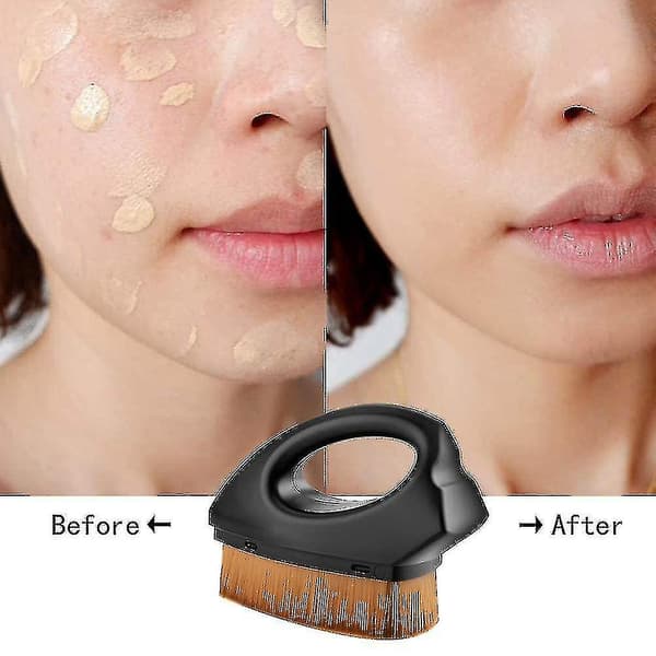 Foundationbørste, Foundationbørste til flydende foundation, Makeupbørster til fejlfri base makeup finish(2stk)