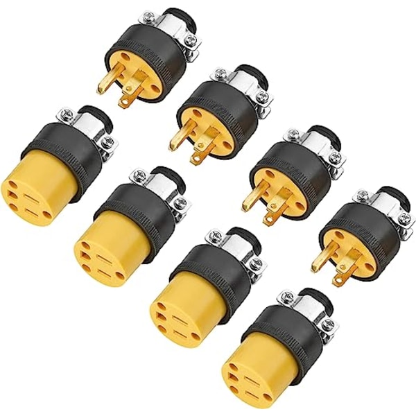 Förlängningssladd Elektrisk Ledningsreparation Ände 15 Amp, 125 Volt | 4 Set Ma HD-515P+HD-515C each*4