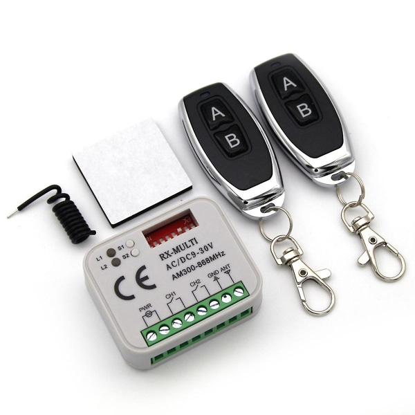 Universal 300-868 Mhz -multi-frekvens modtager switch AC/DC 9-30v til garageport port kontrol Tra