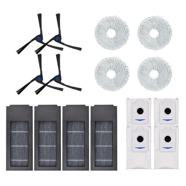 Deebot X2 / X2 Omni / X2 Pro / Dex86 -sivutilaharja, moppiliina, Hepa-suodatin, pölypussi, varaosat, lisävarusteet