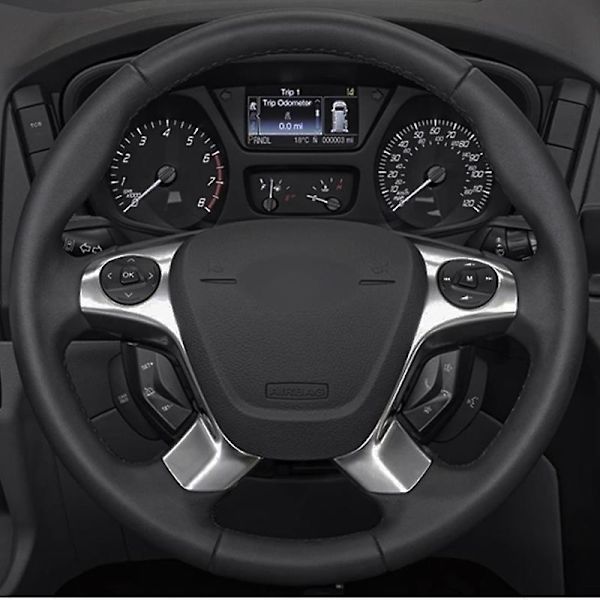 Mjukt svart konstläderhölje för bilratt till Ford Transit Connect Tourneo Custom Grand Tourneo Connect 2014-2020