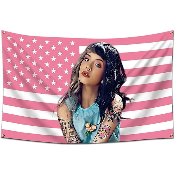 Melanie Flag Martinez American Usa Banner 3x5ft Musiikkilaulaja Juliste Tapetit Melanie American Flag Seinävaate Dekoraatio