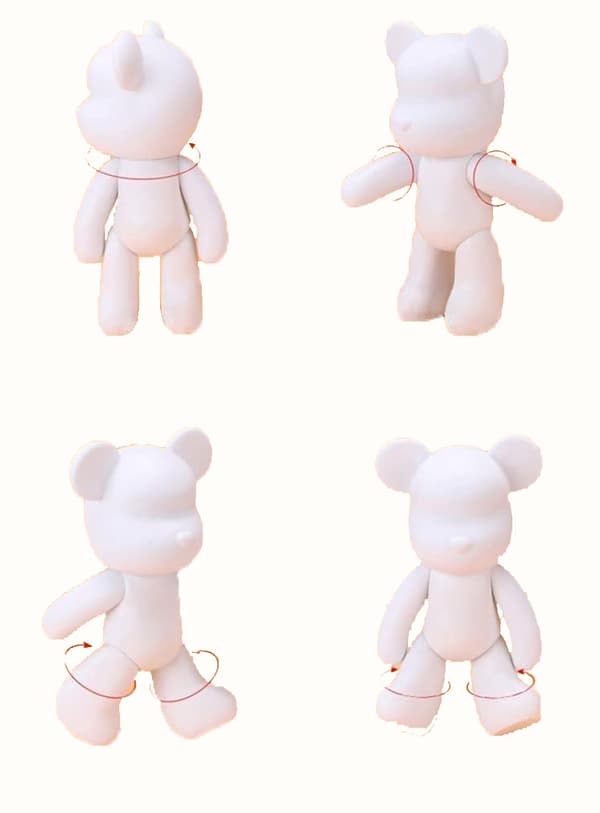 DIY flydende maleri bamse, voldelig bamse, malingssæt
