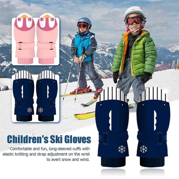 Børn Snehandsker Børn Ski Vinter Luffer Vindtæt Vandtæt Sne