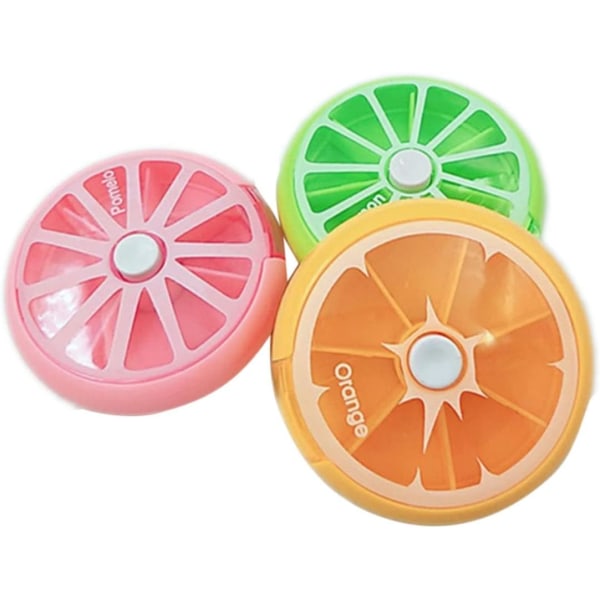 3pcs Travel Medicine Kit Mini Pill Box Round Pill Case Round Pill Box Round Weekly Pill Bo