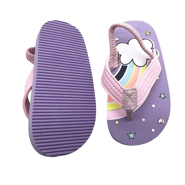 Barnslippers Flip-flops Sommersandaler for gutter og jenter Blue 28