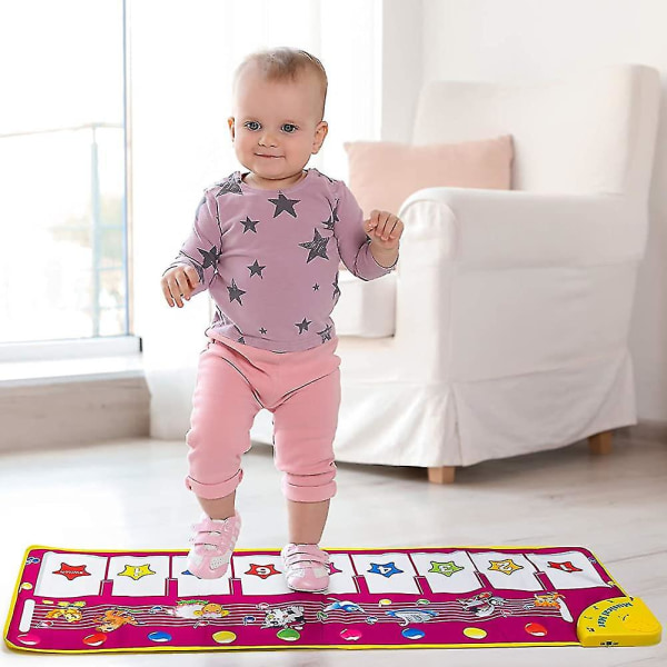 Klavermåtte, Foldbar Musikmåtte [100cm X 36cm, 14 Taster] Baby Dance Musik Klavermåtte