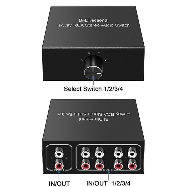 Professionell ljudomkopplare/delare RCA Stereo Switcher Selec