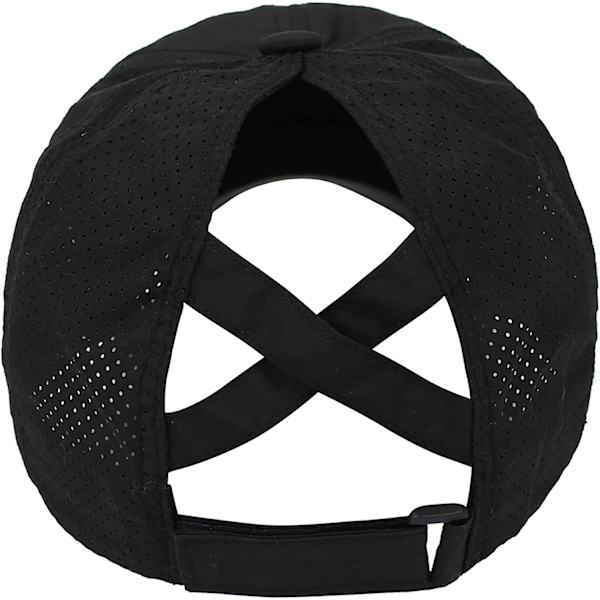 Kvindernes Crossover Ponytail Baseball Cap Justerbar Høj Messy Bun Pony Hat Hurtigtørrende Cap