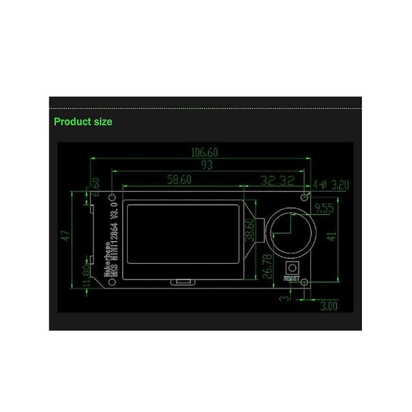 Til Mks Mini12864 V3 Display Skærm Lcd Smart Display Skærm 3d Printer Tilbehør Intelligent Con