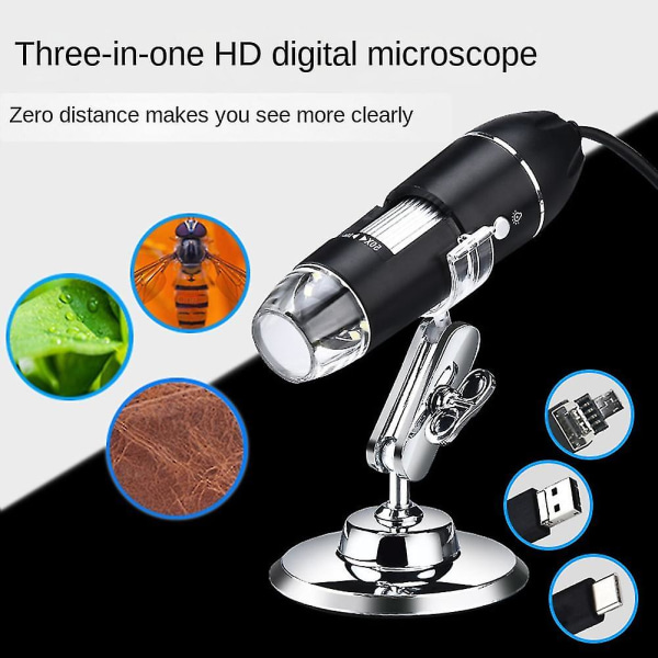 1600x USB digitalt mikroskop forstørrelsesmikroskop kamera, kompatibelt for 7/8/10, håndholdt Usb Mi