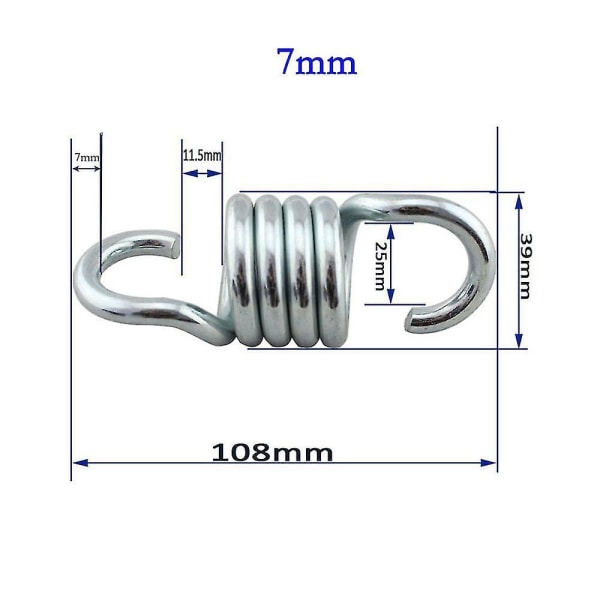 1 stk. ophængningskroge 500 kg vægt hængekøje fjederunderstøttet stol fjeder til veranda stole hængende gynger, sølv Shibaod