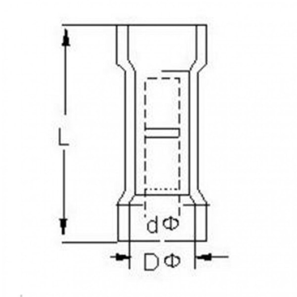 20 varmekrympende terminaler Butt Crimp End terminaler Awg 16-14 Blå