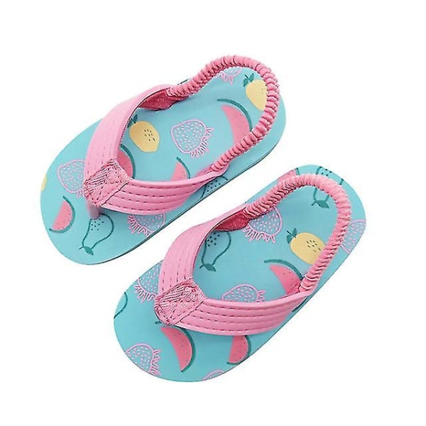 Barnslippers Flip-flops Sommersandaler for gutter og jenter Green 24