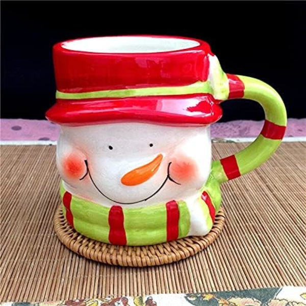 Julmugg Keramisk Djurkopp Santa Claus Älg Par Vattenkvarn Mjölk Kaffe Te M snowman without cover