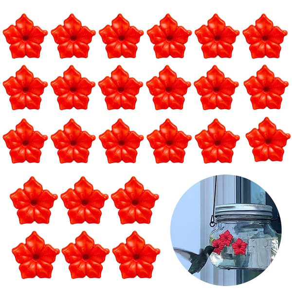 24 stk. Levende Håndholdte Udskiftningsblomster til Kolibrifoderautomater Plastdele