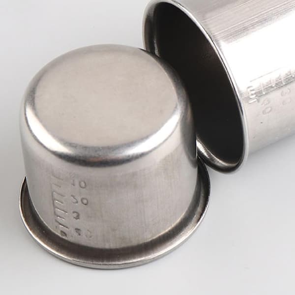 4 stk. Risbeholder Beaker Kopper Rustfrit Stål Tumblere 40ml Målebæger