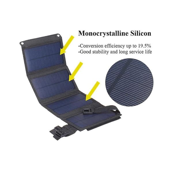 20w 5v Foldbar Solcelle Paneler Oplader Udendørs Bærbar Foldbar Vandtæt Solpaneler Kit Til