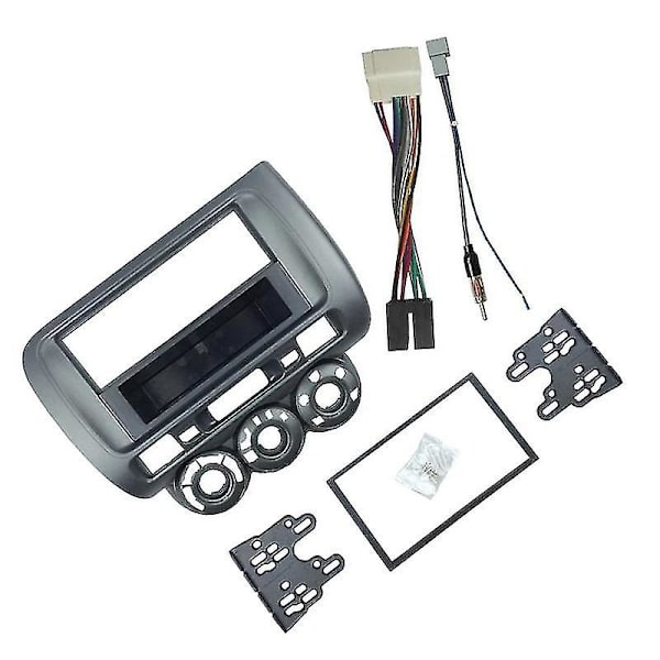 Bilradio Facia til Fit Jazz One Din Dvd Stereo Cd Panel Montering Trim Kit Bezel