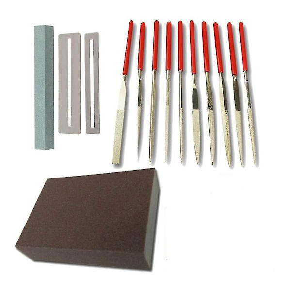 Ruostumattomasta Teräksestä Valmistettu Kitara-Sormipaneelien Kiillotusviilasetti, Sormipaneelien Kiillotussuojaus, Hiomakivet, Kitara-Korjausväline, Musiikki-Instrumenttien DIY-Sarja