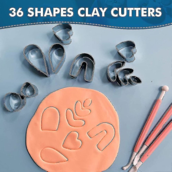 126 st Polymer Clay Cutters Set för att tillverka örhängen med örhängeskort Krok Backs_costbuy